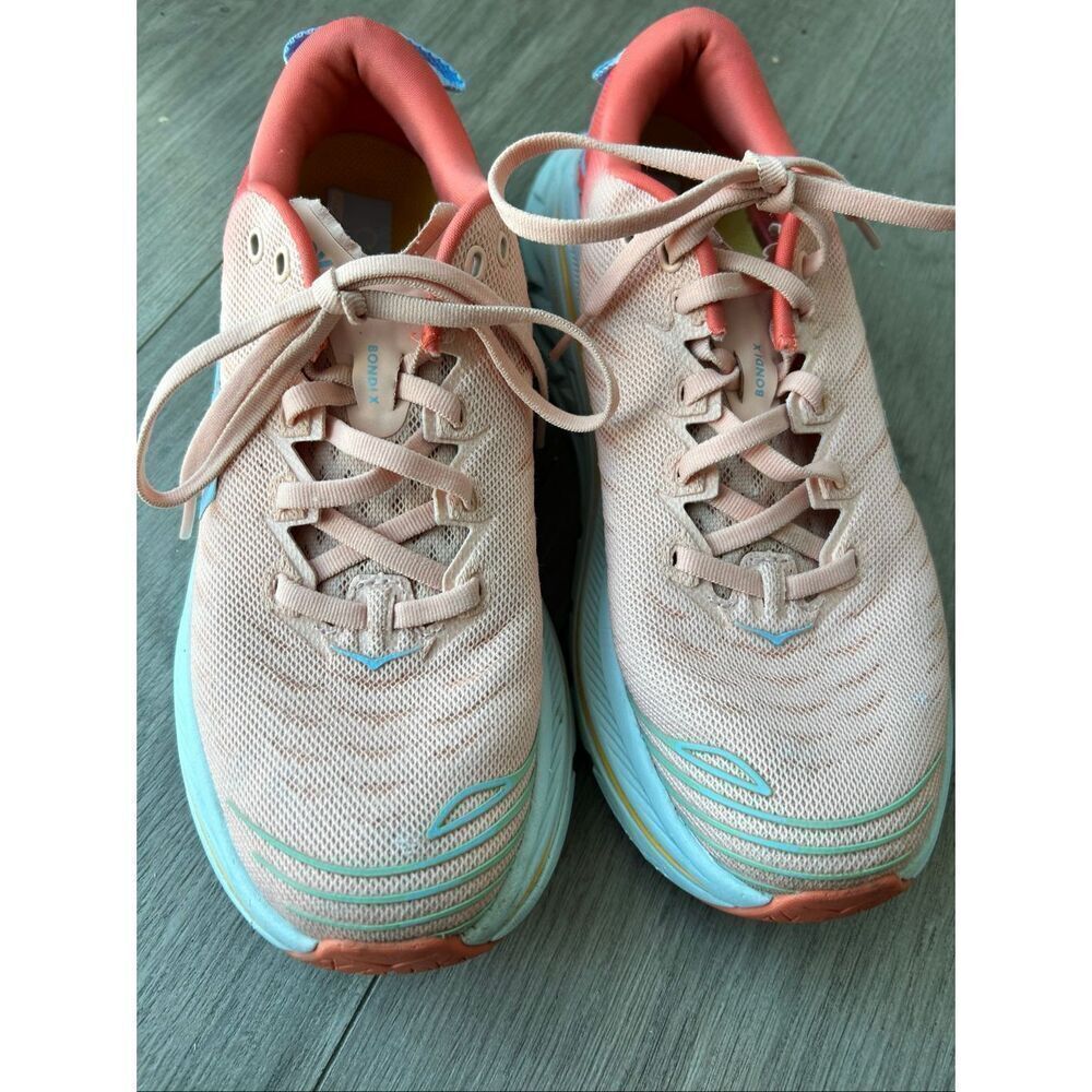 Hoka One One Bondi X Running Shoes Sz 8 Women Orange